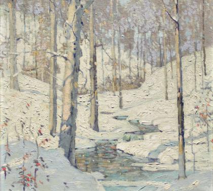 Oil on Canvas Entitled &quot;A Winter Day&quot; by Carl Lawless (SOLD)