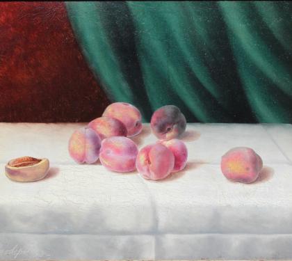 Still Life Painting of Peaches by George Cope