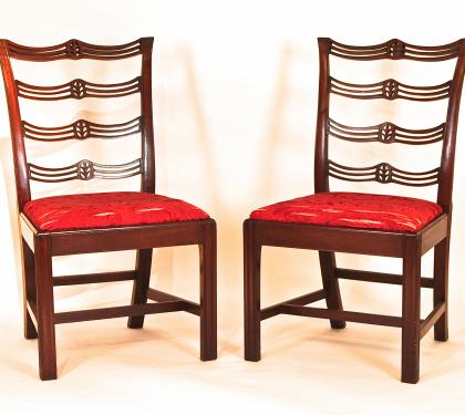 Pair of Mahogany Chippendale Side Chairs