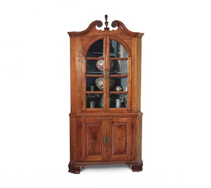 Walnut Chippendale Corner Cupboard (SOLD)
