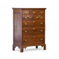 Walnut Chippendale Semi-High Chest of Drawers 