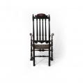 Black Painted Maple Bannister Back Armchair