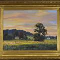 Oil on Board Entitled &quot;Doe Run&quot; by Richard Chalfant