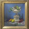 Oil on Canvas Entitled "Guarding their Fruits" by Michael Stuart Traines 