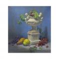 Oil on Canvas Entitled "Guarding their Fruits" by Michael Stuart Traines 