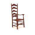 Very Tall Five-Slat Ladderback Arm Chair
